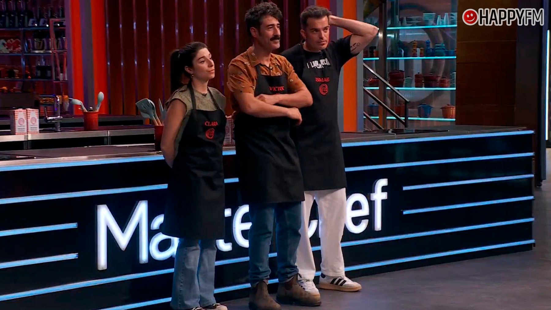 Clara, Víctor e Ismael en MasterChef 13. (RTVE)