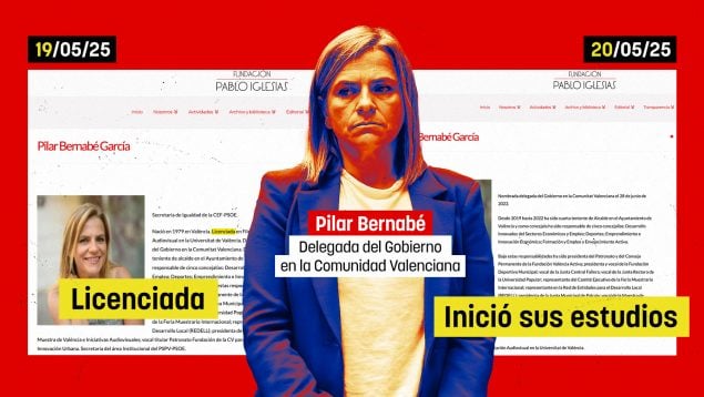 Bernabé cambia su currículum en la Fundación Pablo Iglesias tras ser pillada de nuevo por OKDIARIO