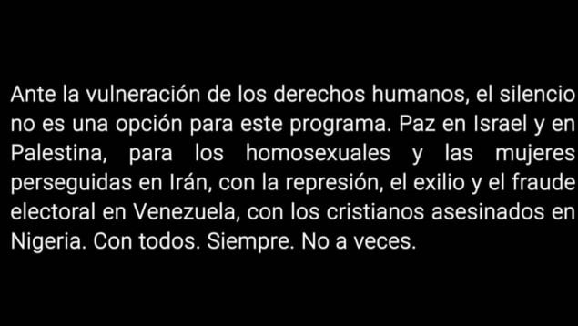 Mensaje de Telemadrid en respuesta a RTVE.