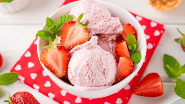 Helado de fresas Thermomix