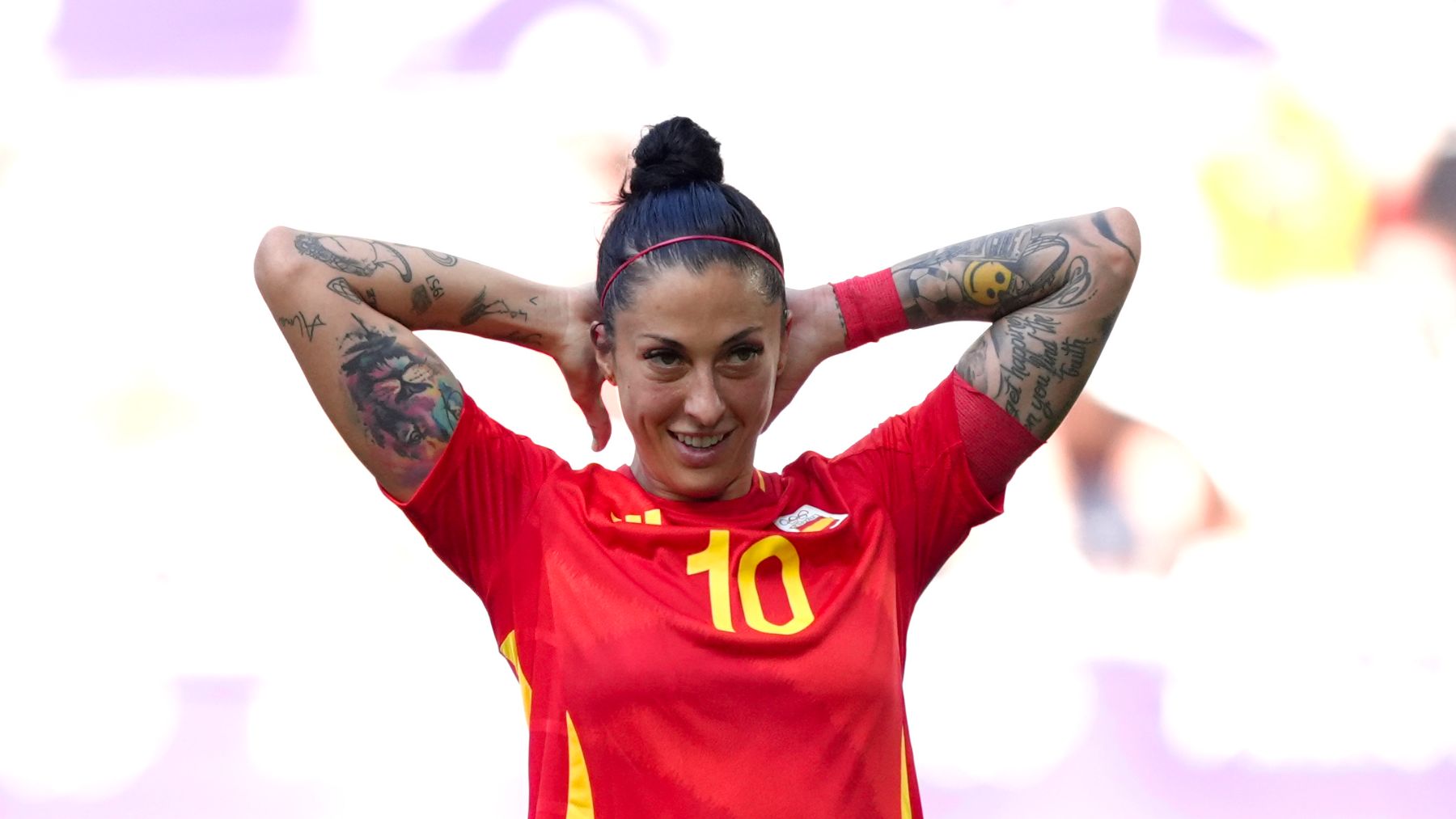 Jenni Hermoso, en un partido de España. (Getty)