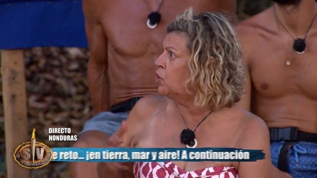 Terelu Campos en su regreso a Supervivientes (Mediaset).