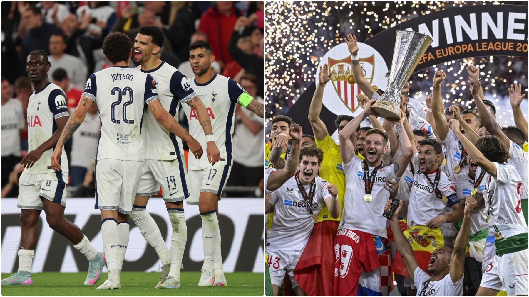 El Sevilla sigue siendo el rey de reyes de la Europa League. El Tottenham le sigue detrás con tres trofeos.