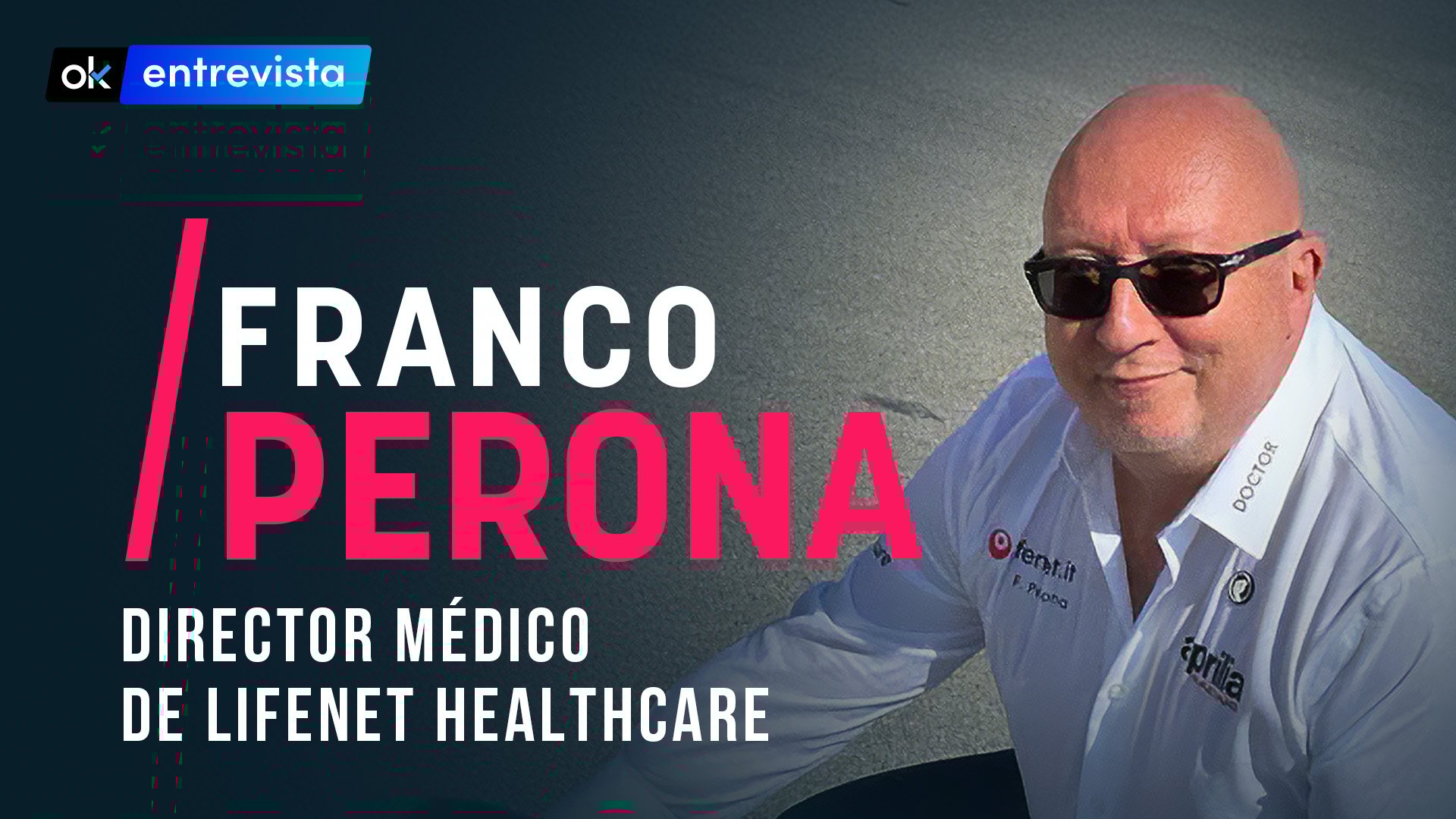 Franco Perona, Director Médico de Lifenet Healthcare, socio de Aprilia Racing, el equipo de Jorge Martín.