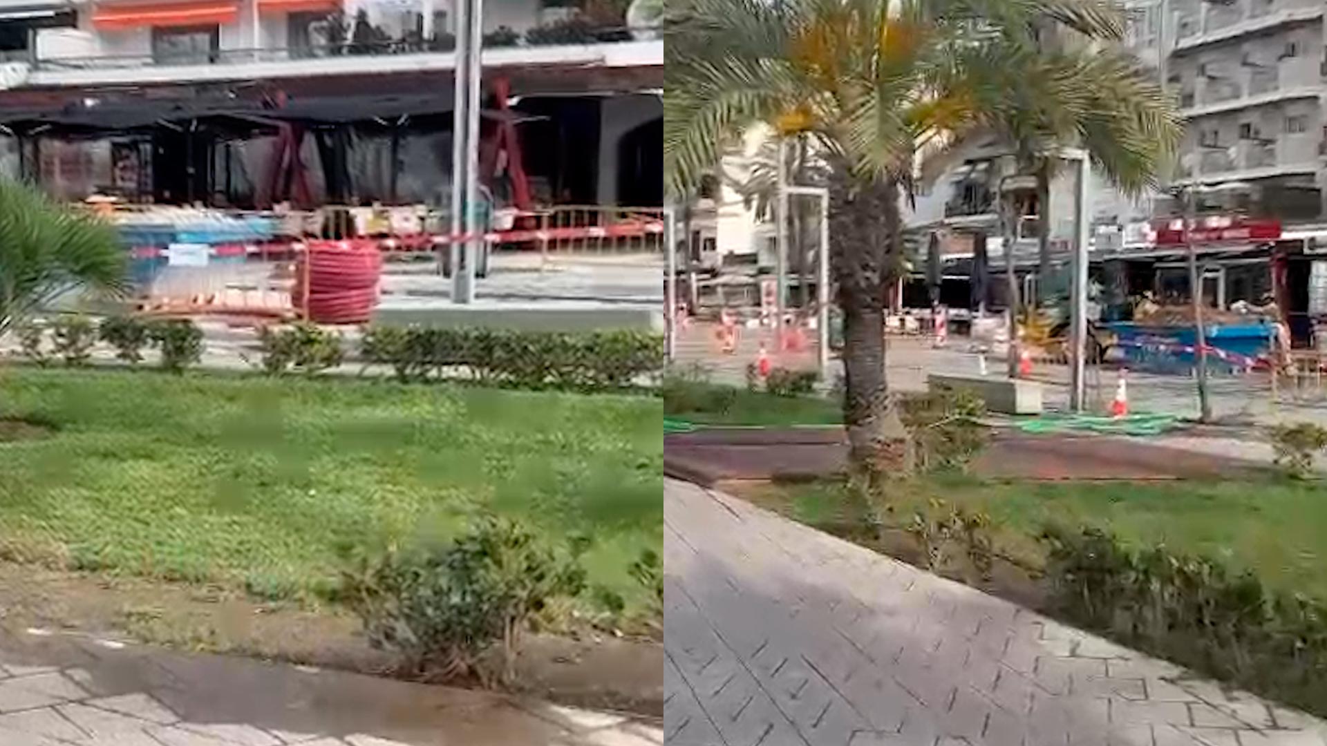 Las obras invaden el paseo marítimo de Alcudia.