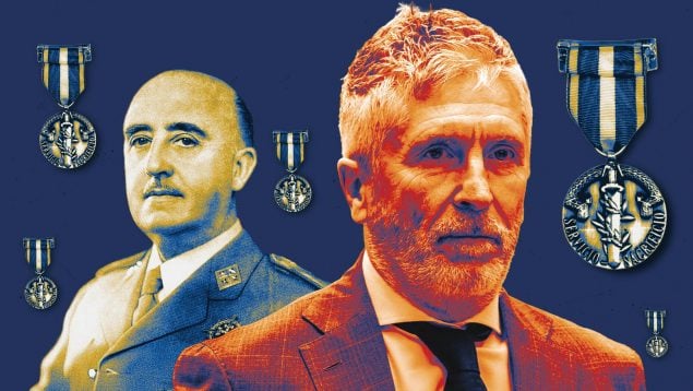 Marlaska, medallas, policía nacional, franquista, Franco, JUPOL