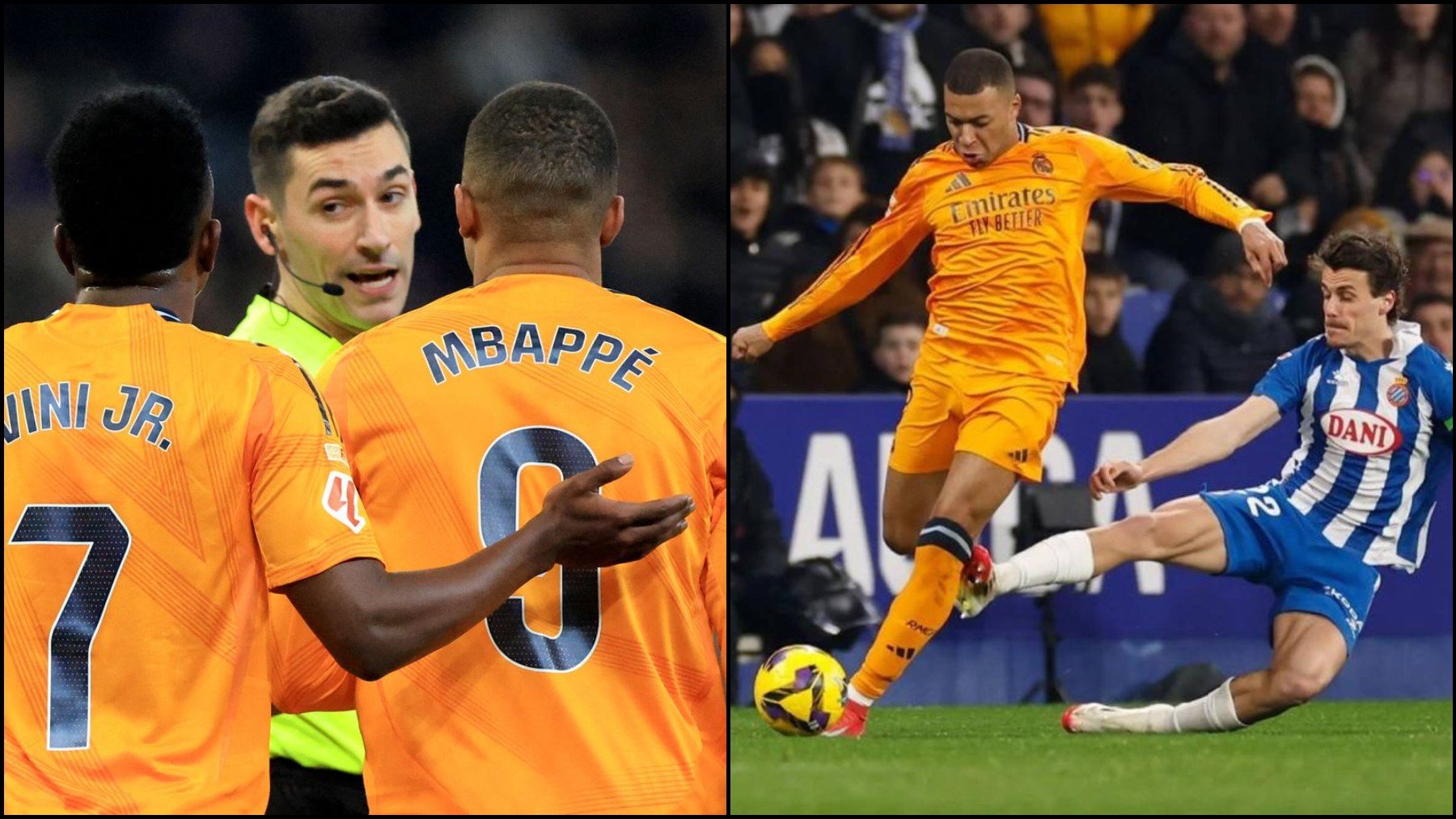 Muñiz Ruiz, el árbitro de la entrada criminal a Mbappé. (EP/Getty)