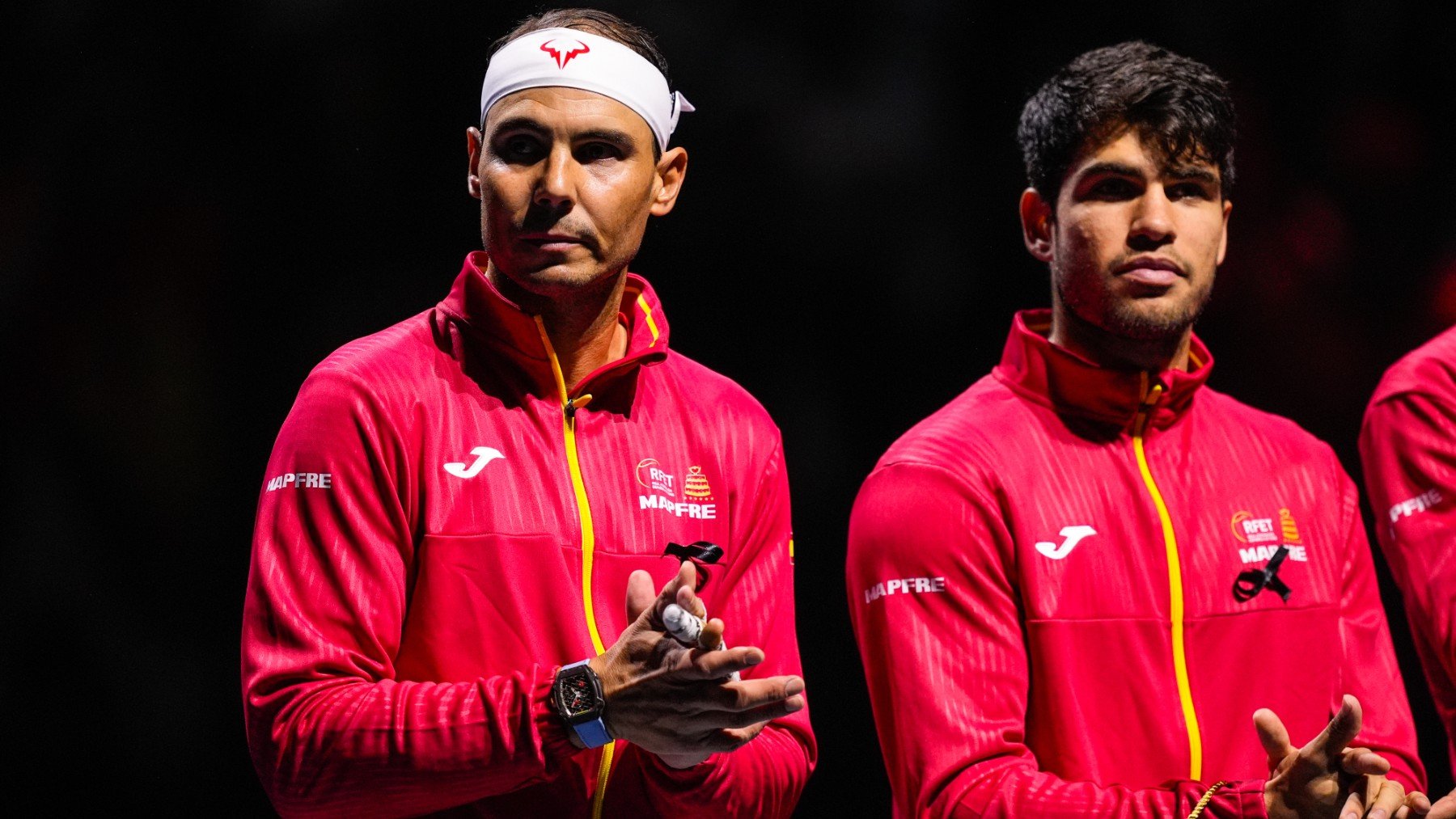 Nadal y Alcaraz en la Davis. (EP)