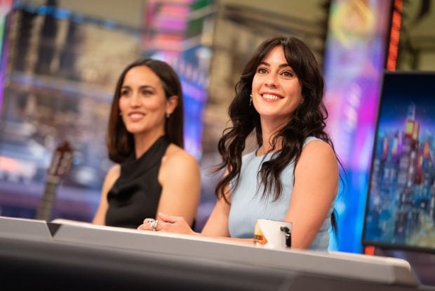 Megan Montaner y Eva Ugarte en El Hormiguero (Atresmedia).