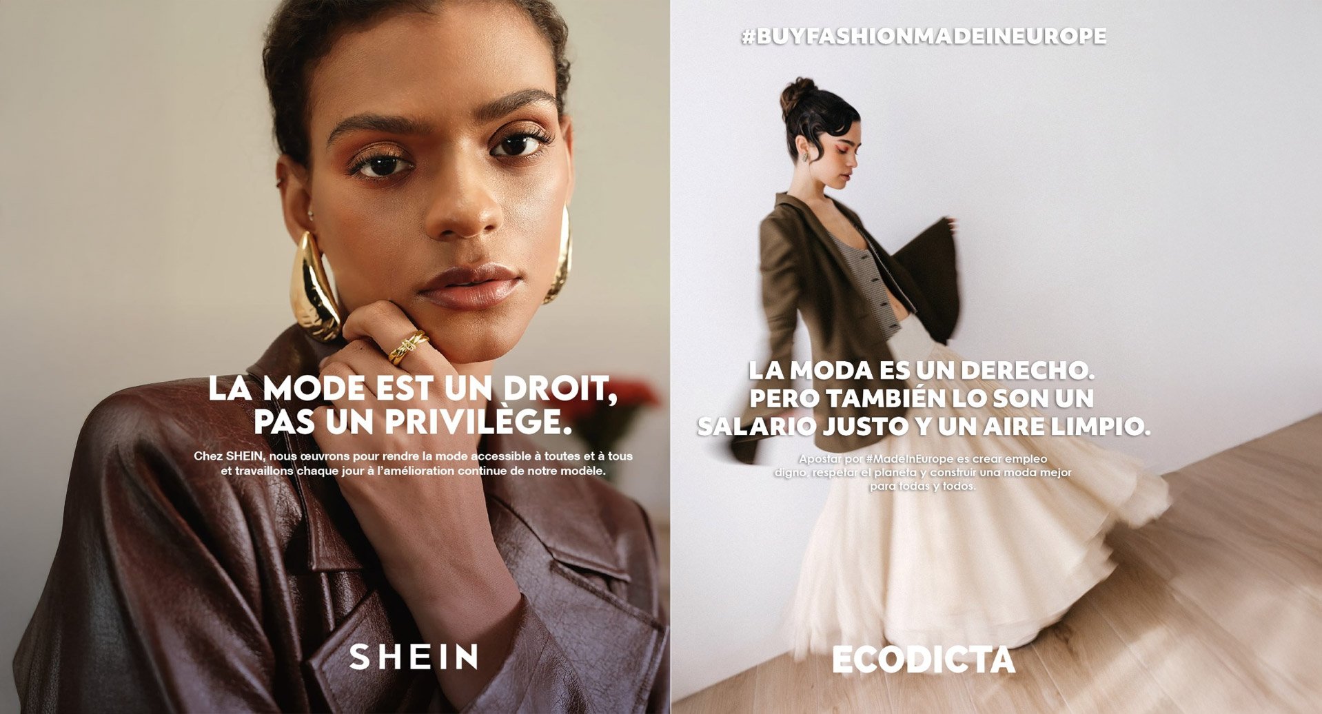 Imagen de la campaña de la moda sostenible europea contra Shein.