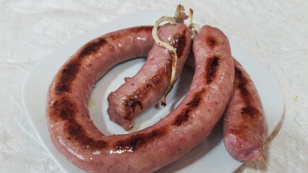 Longaniza de Graus, embutido, comida