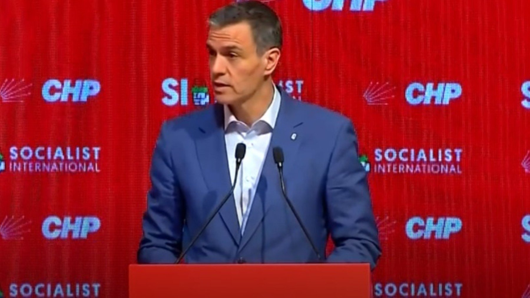 Pedro Sánchez el sábado 24 de mayo en Turquía. (Foto: Europa Press)