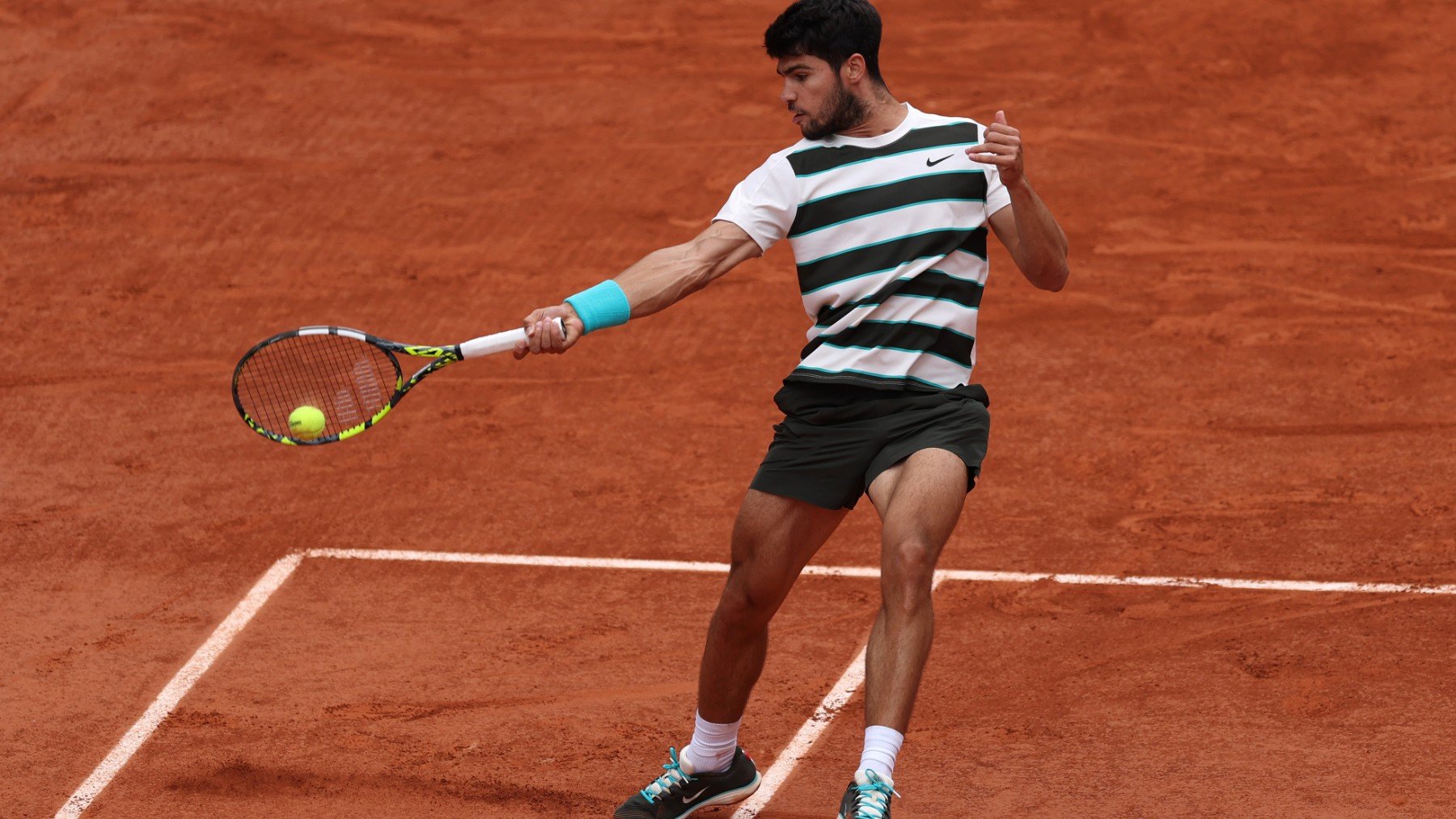 Carlos Alcaraz, en Roland Garros. (Getty)