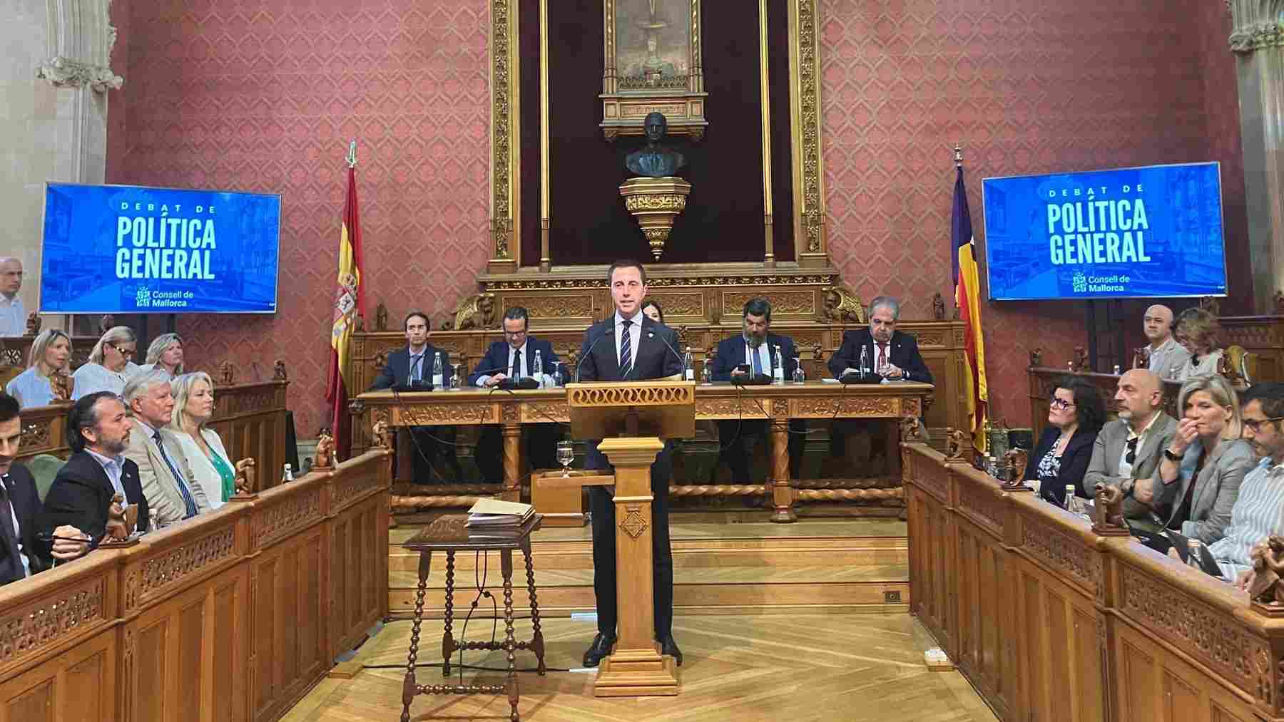 Llorenç Galmés en la primera jornada del Debate de Política General del Consell. EUROPA PRESS