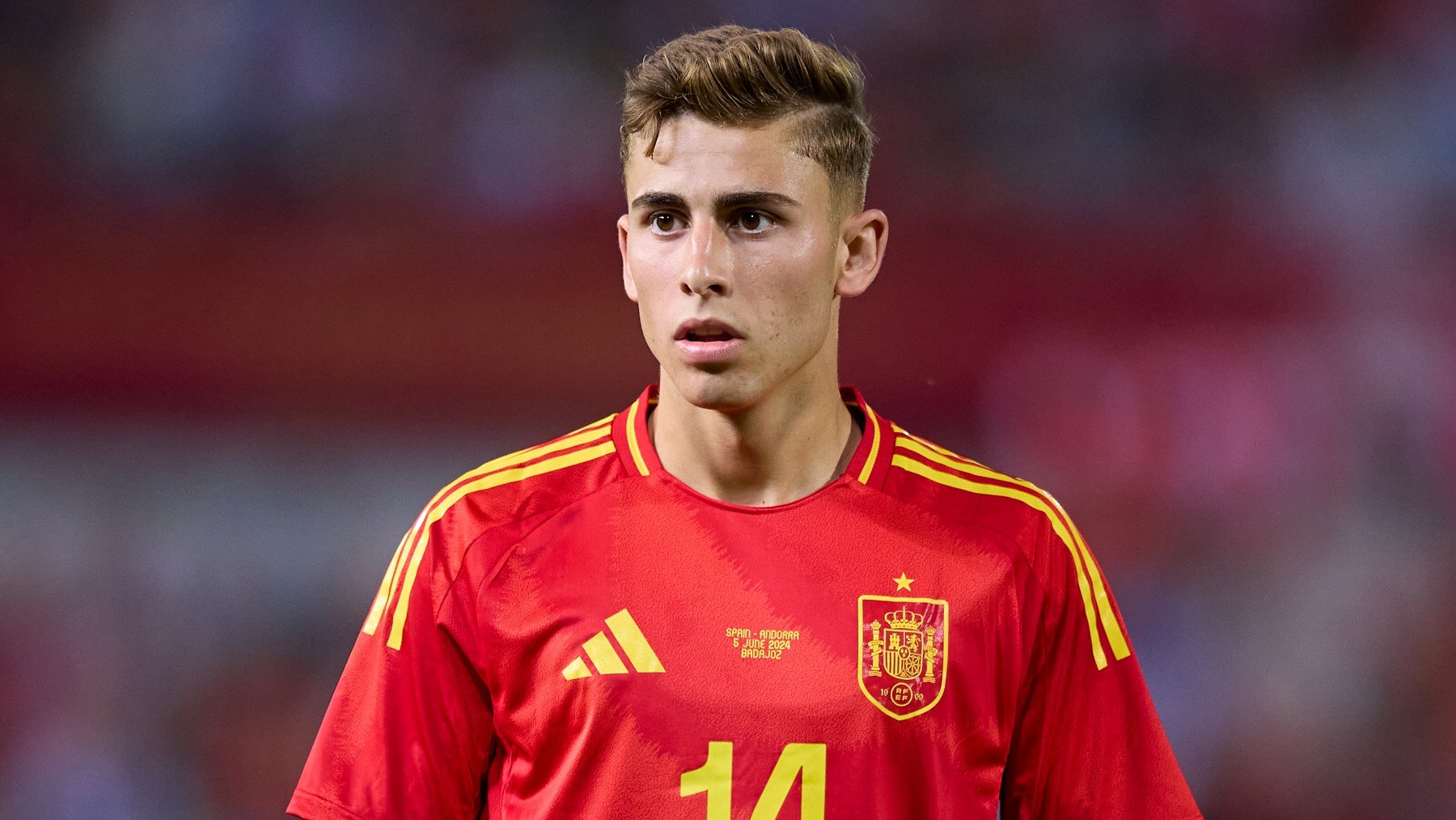 Fermín López con la selección española.