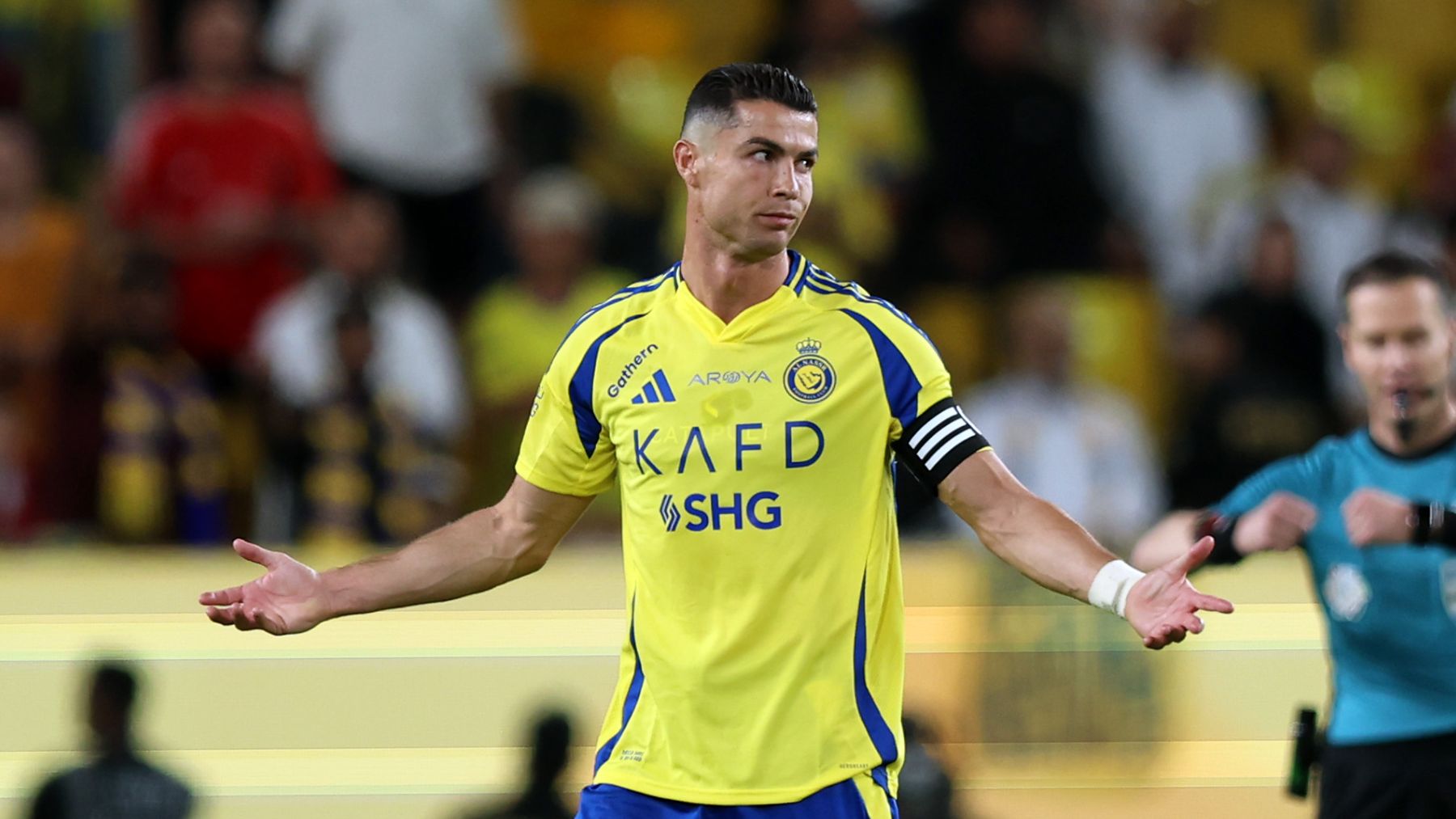 Cristiano Ronaldo, en un partido del Al-Nassr. (Getty)