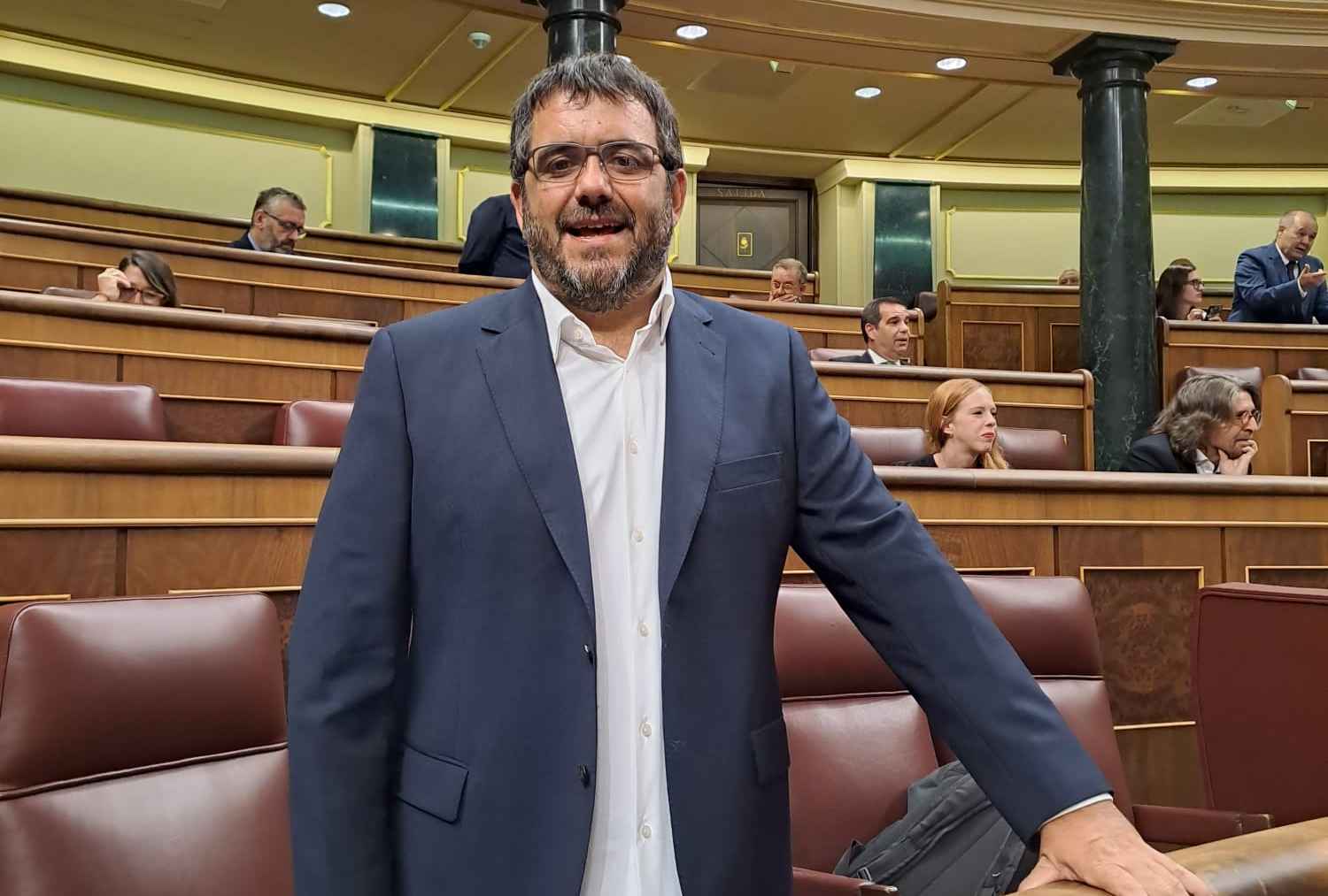 El diputado de Sumar-Més, Vicenç Vidal, en el Congreso.