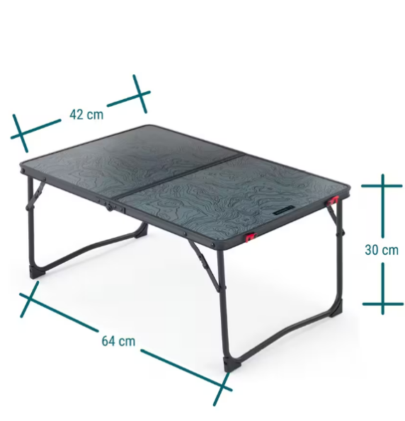 Mesa pequeña plegable baja de camping Quechua MH100