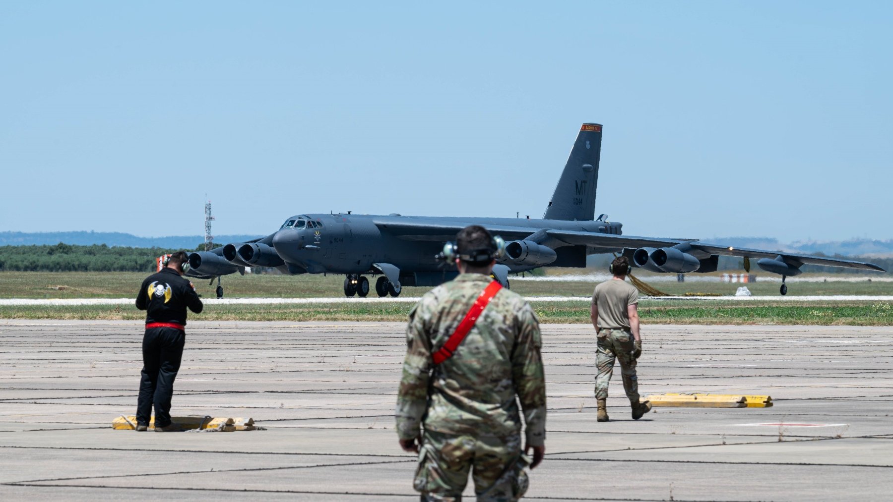 Un B-52H Stratofortress en la base aérea de Morón el pasado 20 de mayo. (US Air Force)
