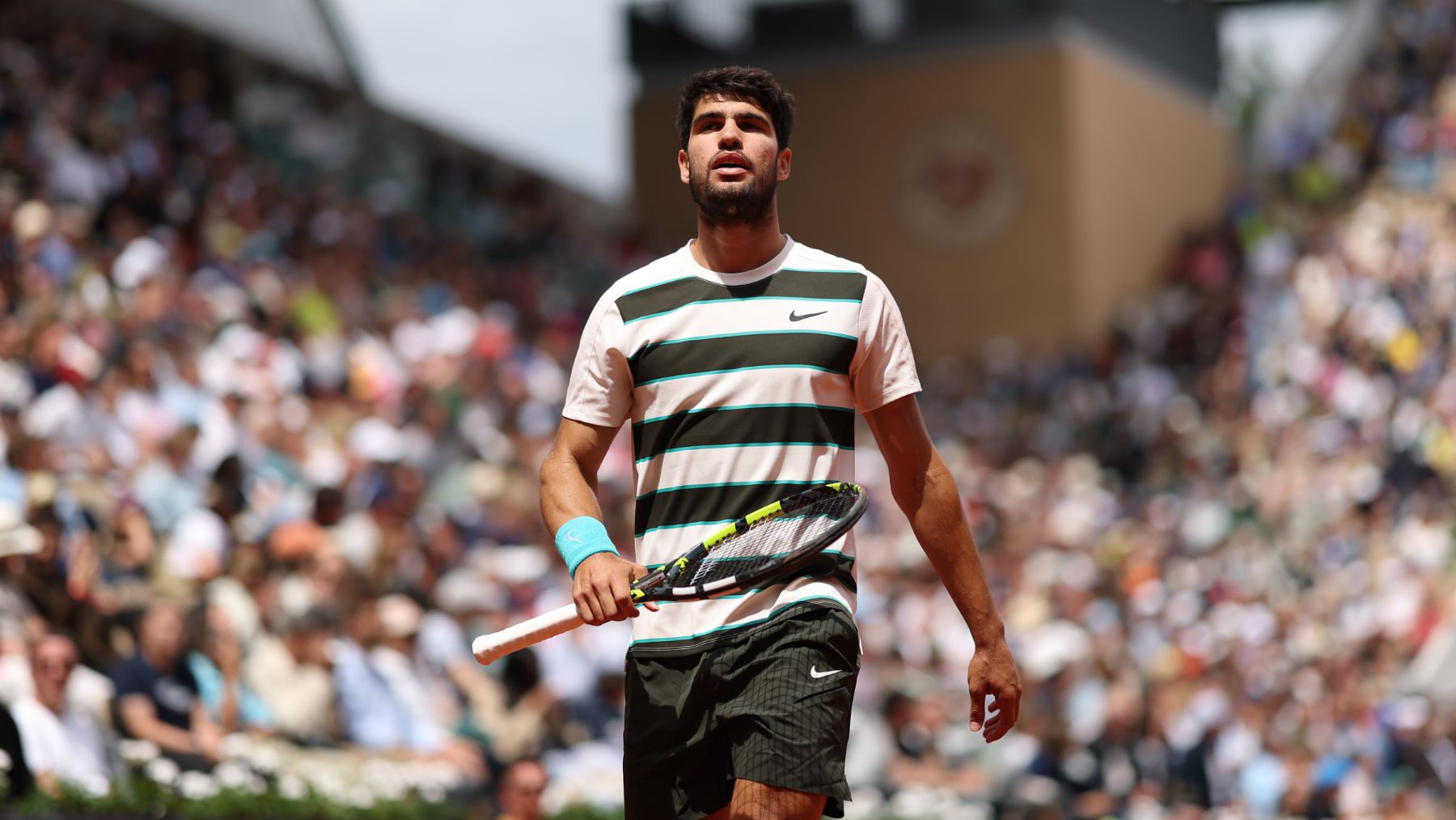 Carlos Alcaraz en Roland Garros. (Getty)