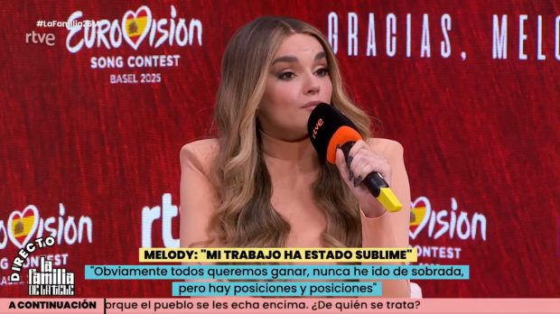 La familia de la tele emitió en directo la rueda de prensa de Melody. (RTVE)