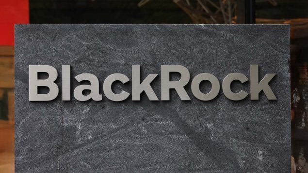 El logotipo del fondo de inversión, BlackRock.