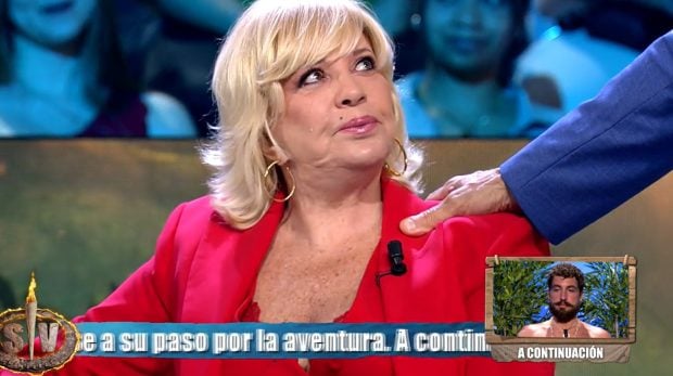 Bárbara Rey, entre lágrimas en el plató de Supervivientes 2025. (Mediaset)