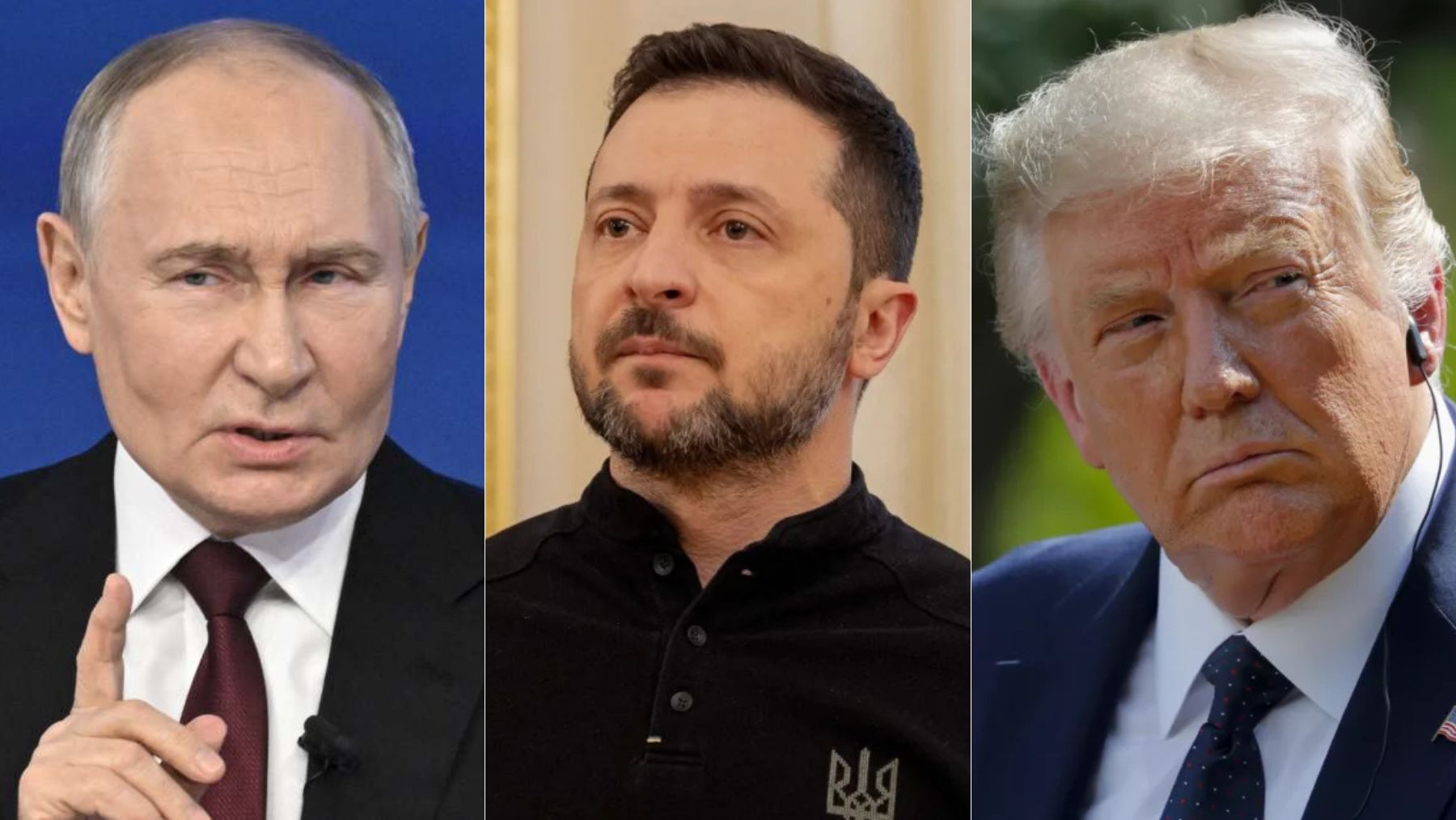 Putin, Zelenski y Trump.