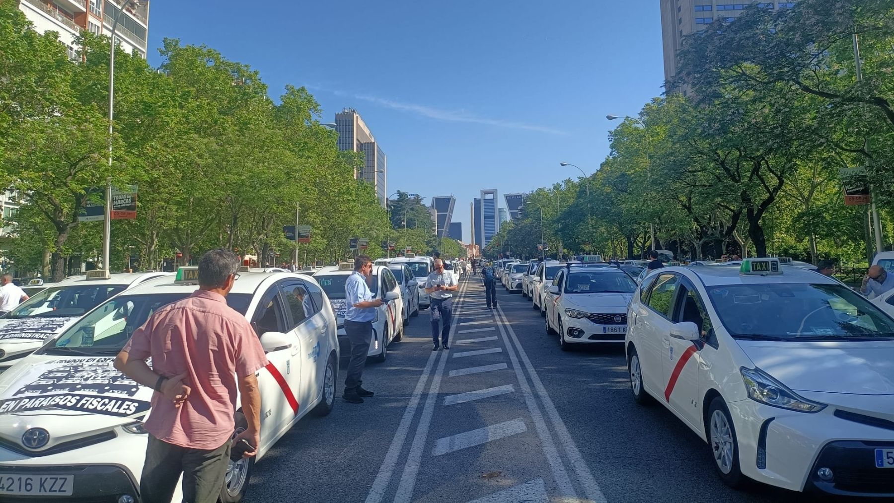 Protestas de los taxistas.