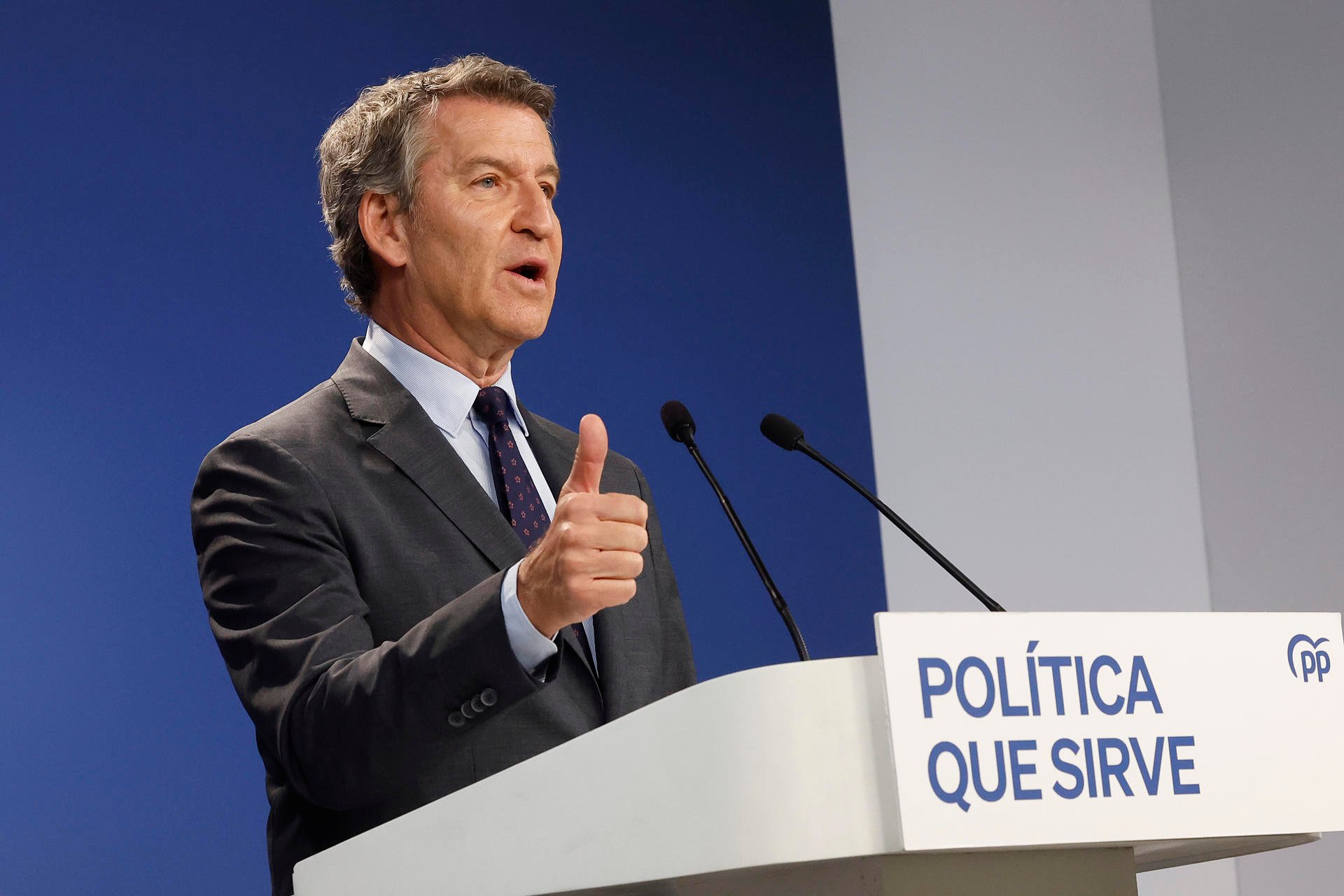 Alberto Núñez Feijóo en rueda de prensa. (EFE)