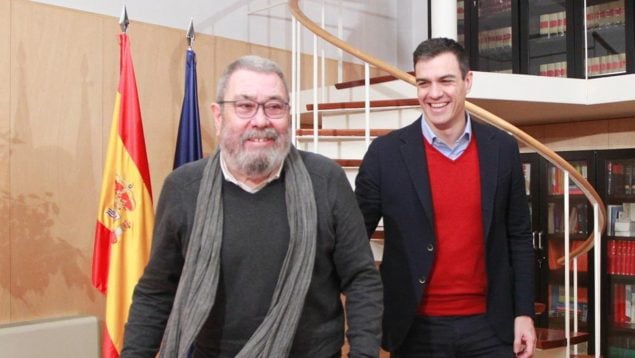 Cándido Méndez y Pedro Sánchez.