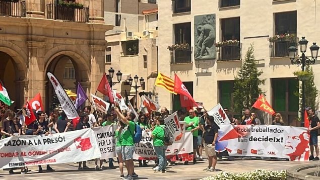 manifestación Castellón Mazón esteladas