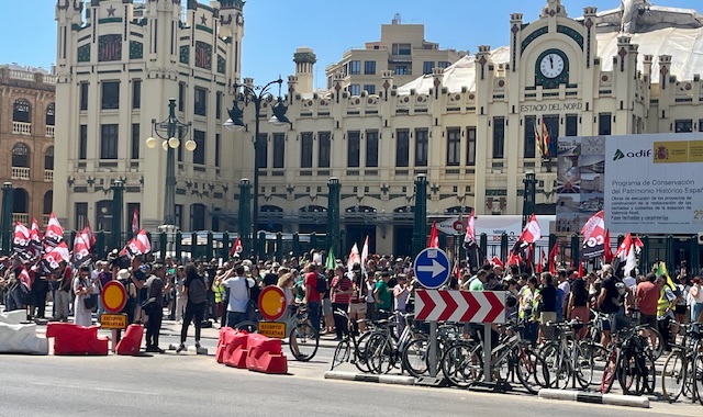Manifestación en Valencia, este jueves.