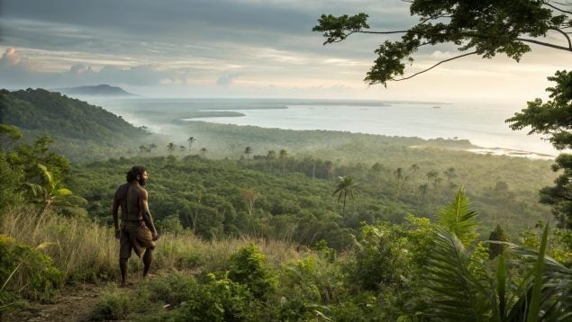Homo erectus, isla, arqueología