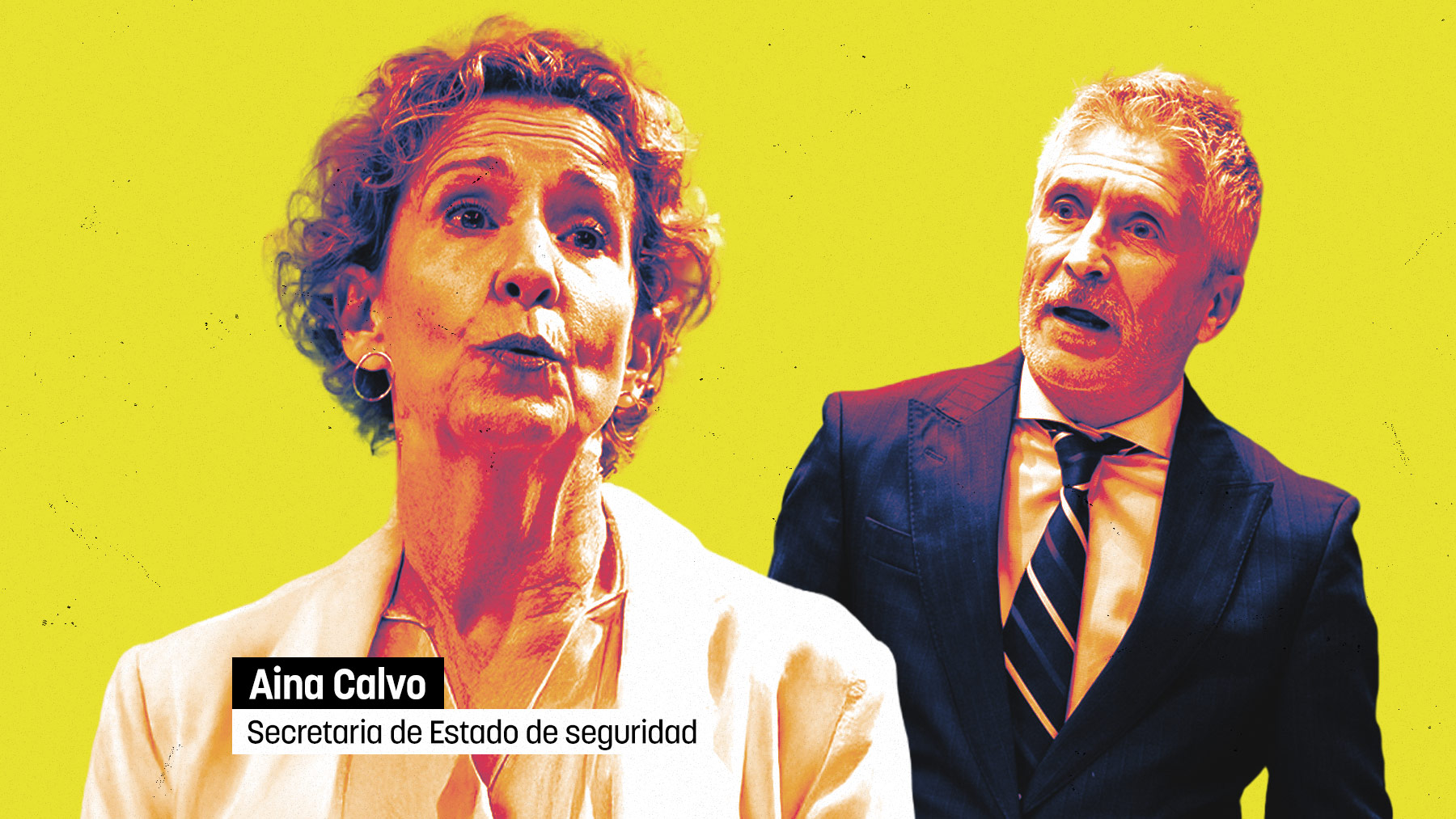 Aina Calvo y Fernando Grande-Marlaska.