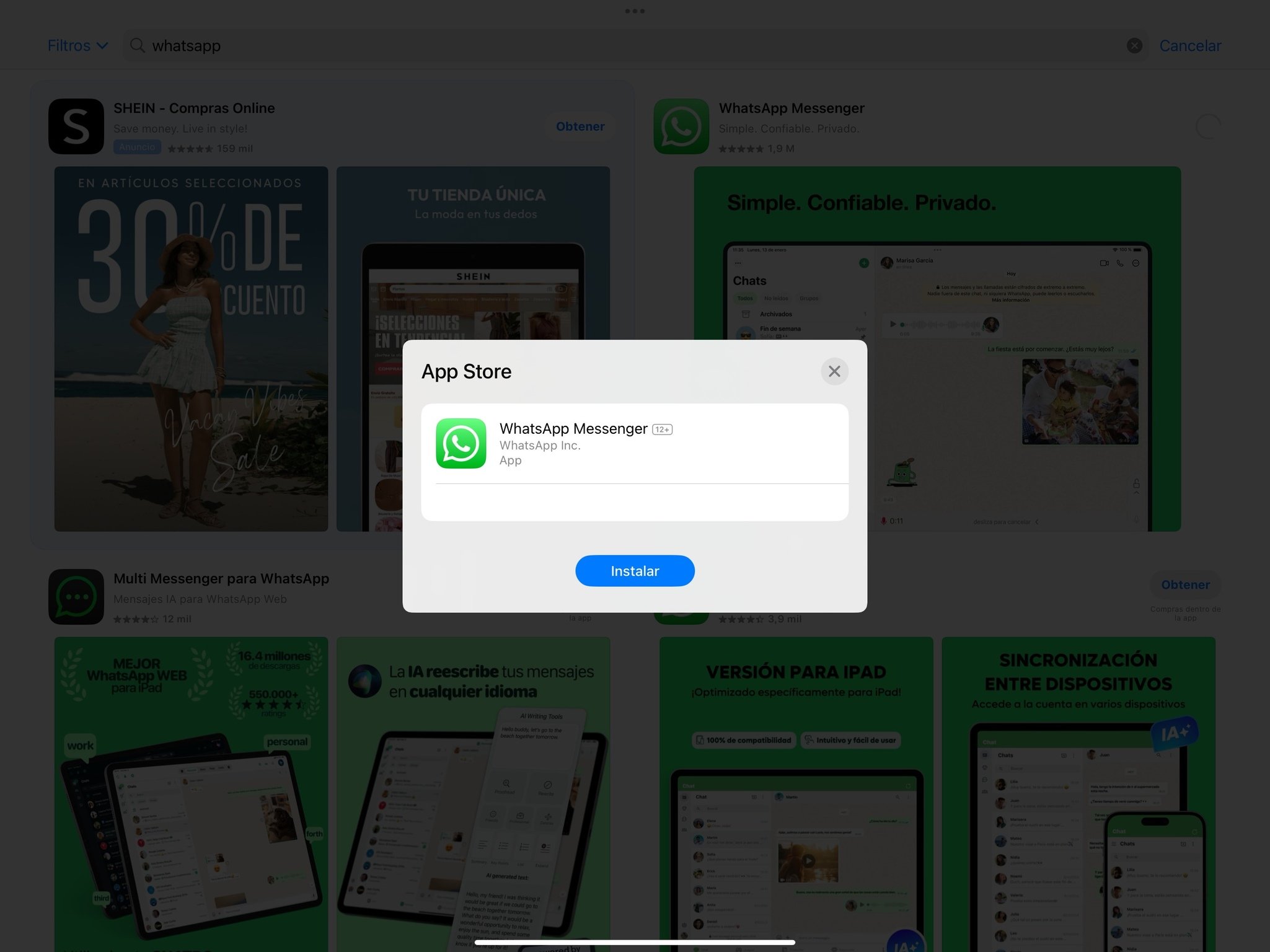 WhatsApp iPad