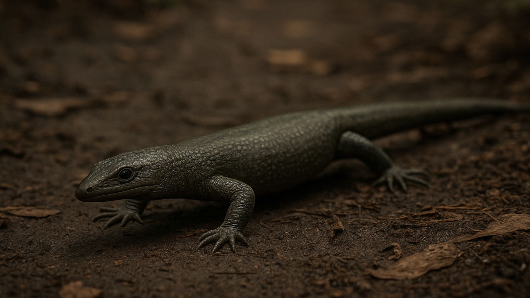 Recreación artística de un reptil de hace 355 millones de años. Foto: ChatGPT