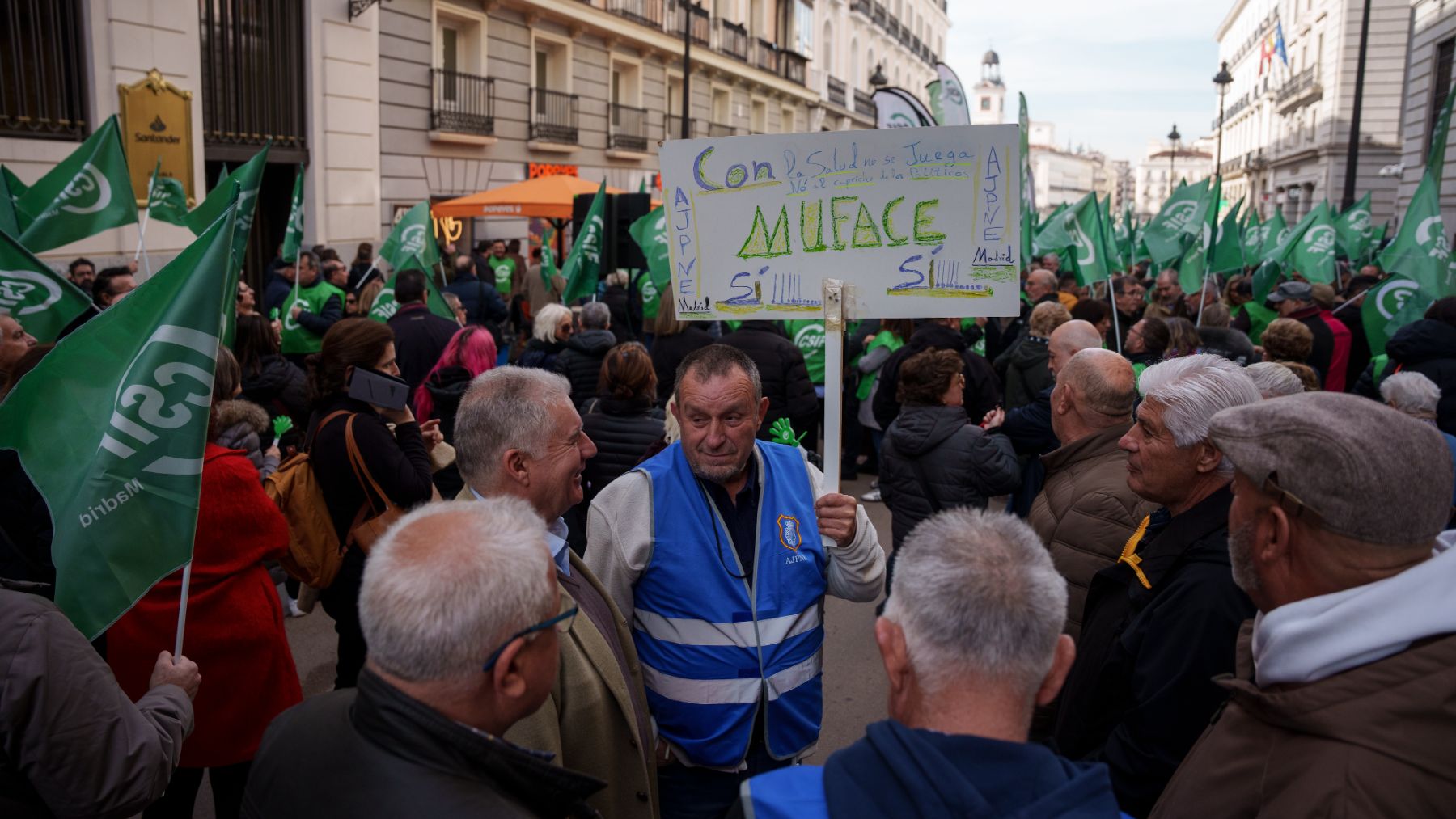 Una manifestación de funcionarios de MUFACE. (Foto: EP)