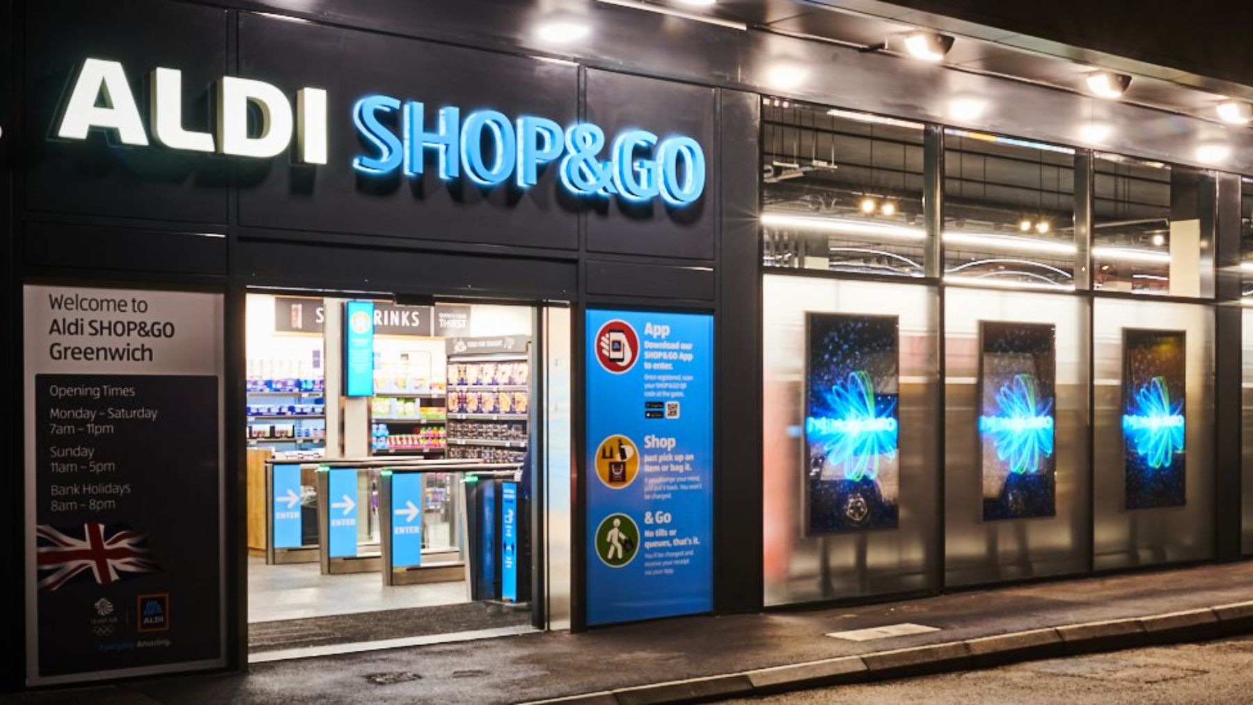 Tienda de Aldi Shop&Go. (Foto: BBC)