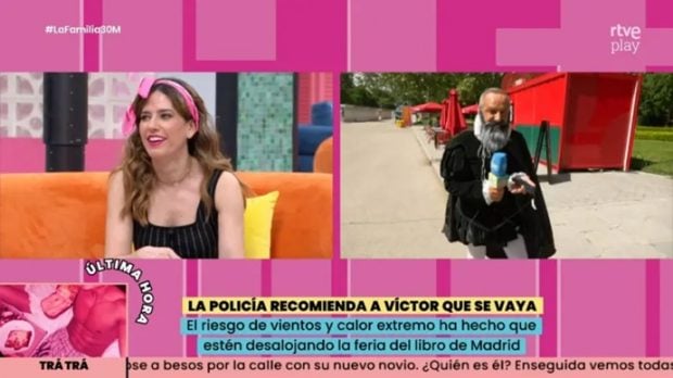 Víctor Sandoval Y Nuria Marín en 'La familia de la tele' (RTVE).