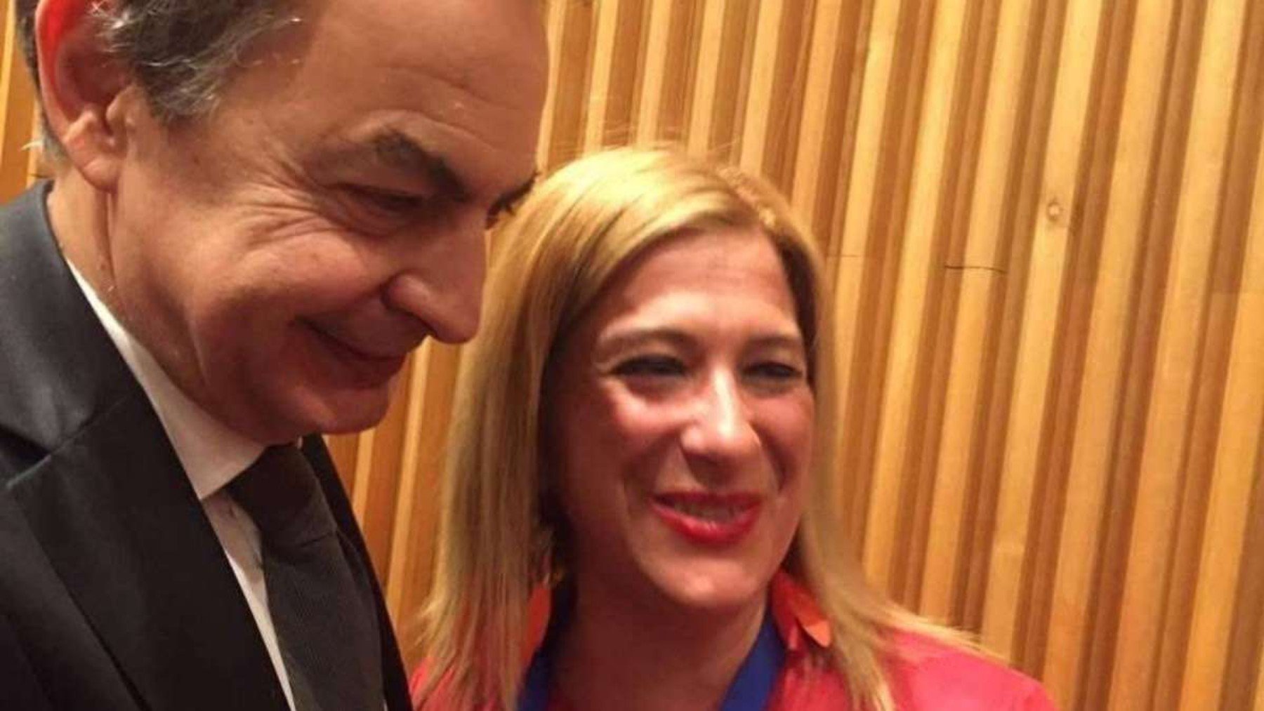 Zapatero y Leire Díez.