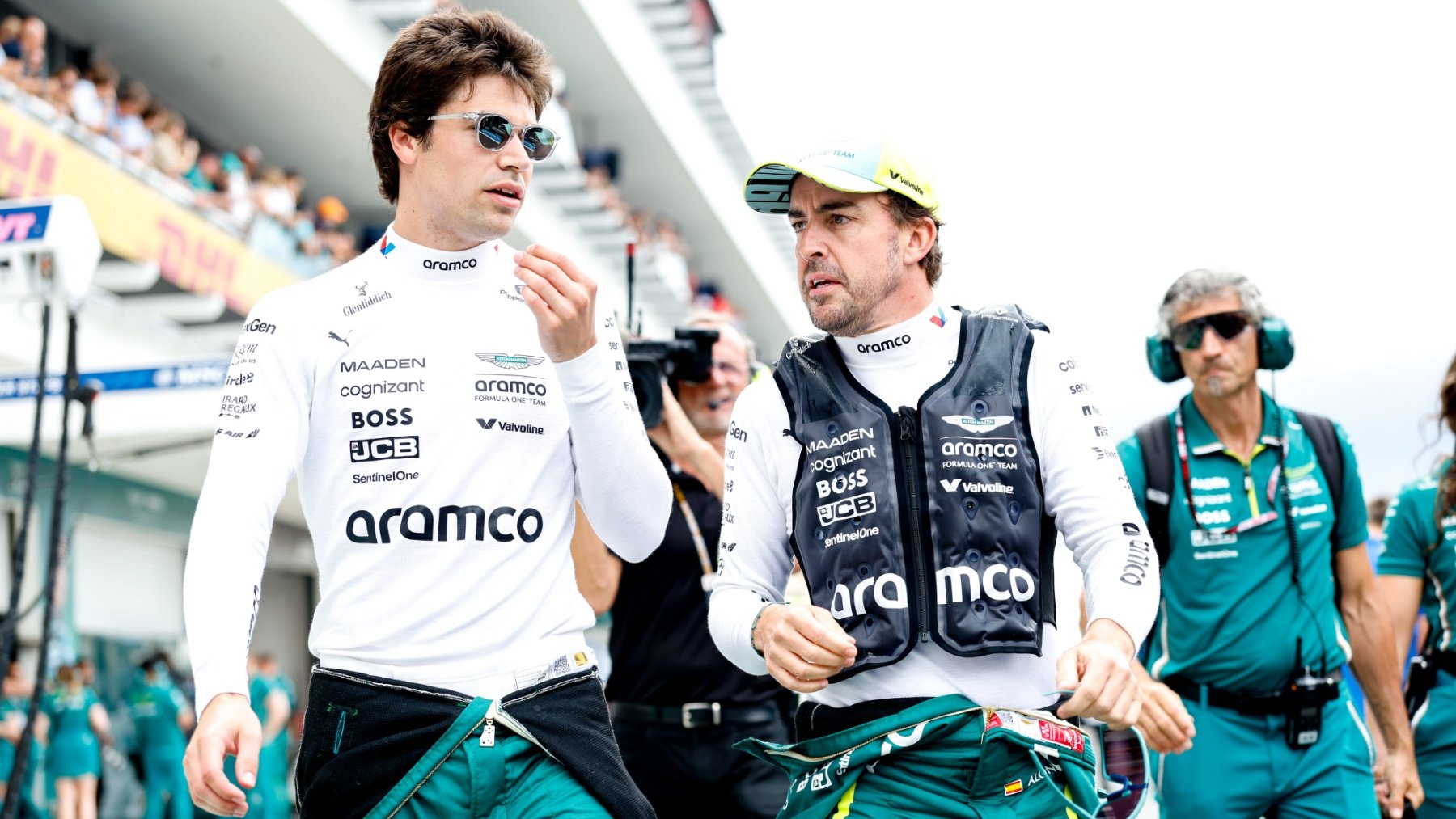 Stroll y Alonso. (Getty)