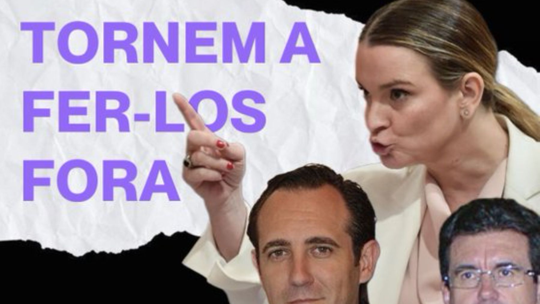 Montaje de Podemos con Prohens, Bauzá y Matas.