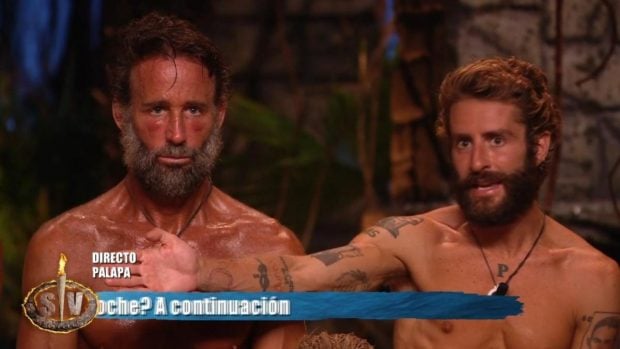 Escassi y Pelayo Díaz en la Palapa. (Mediaset)