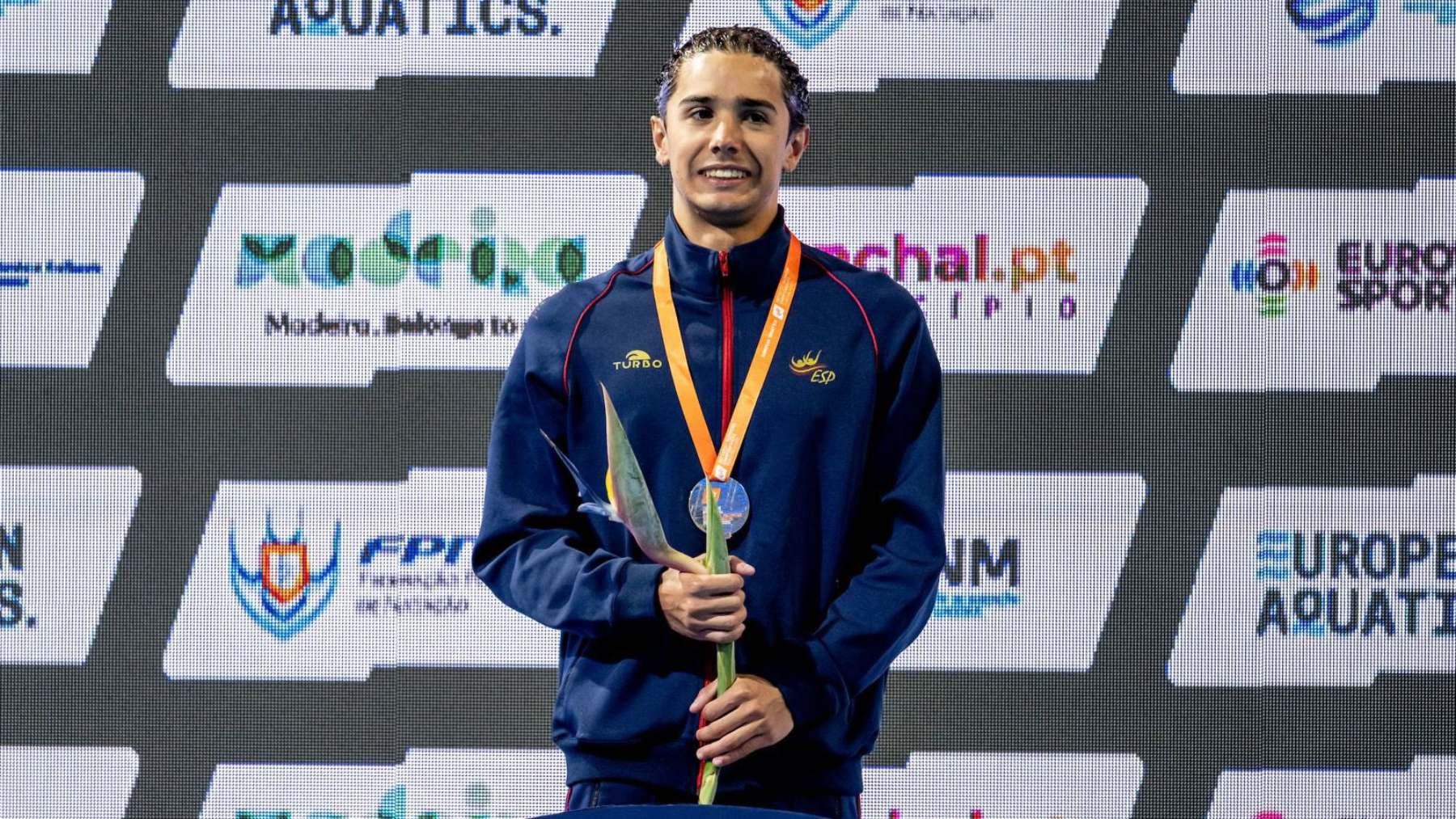 Jordi Cáceres, en el podio.