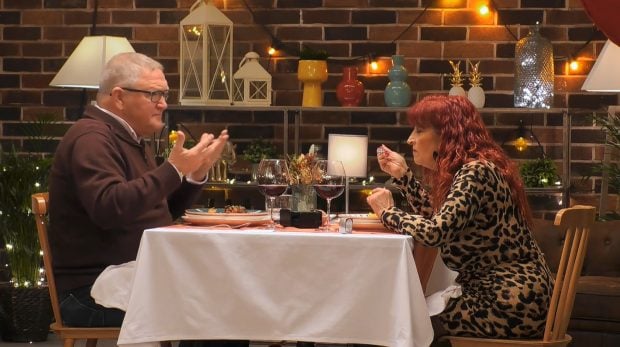 Pere e Isabel en First Dates. (Mediaset)