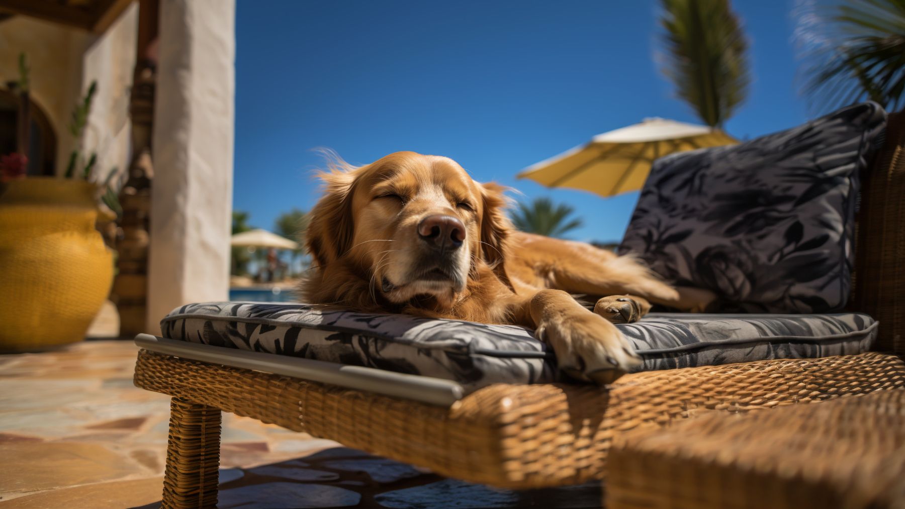 Un perro durmiendo al sol. Foto: Freepik IA