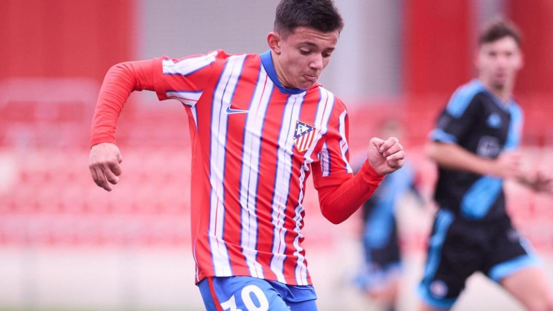 Rubén Gómez, en un partido con el cadete.b
