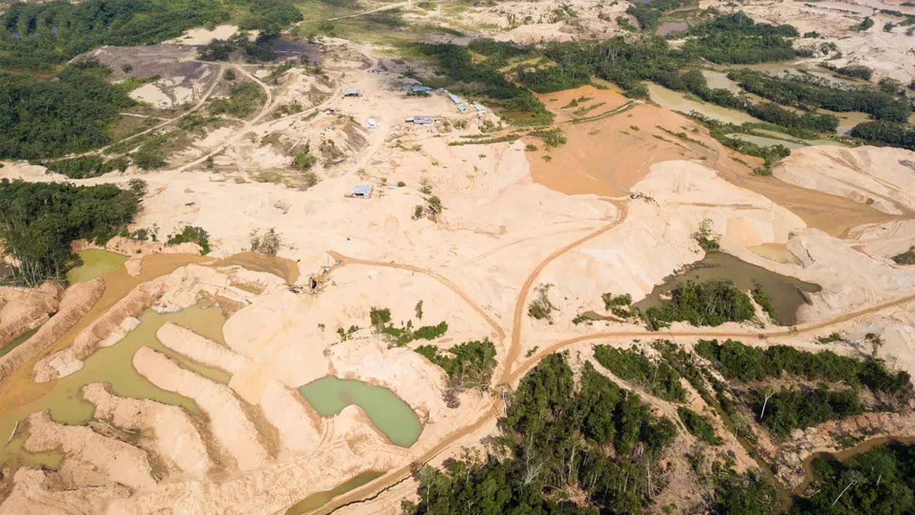 Zonas del Amazonas que se están secando. Foto:  Christian Mark Inga Osorio/Getty Images.