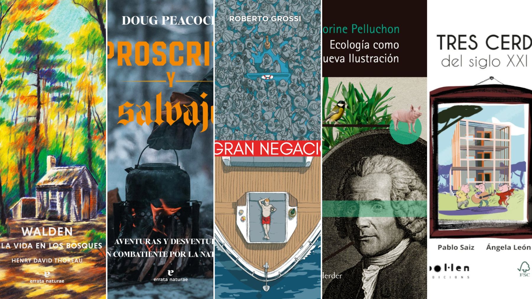 Cinco libros para este Día Mundial del Medioambiente, fijado en el 5 de junio por Naciones Unidas.